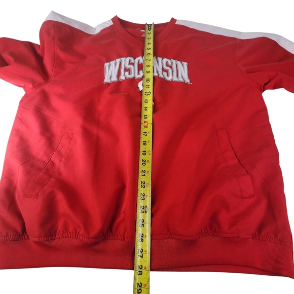 Knights Apparel Vintage Red Wisconsin Badgers Starter Sweater Jacket Large - Picture 11 of 16